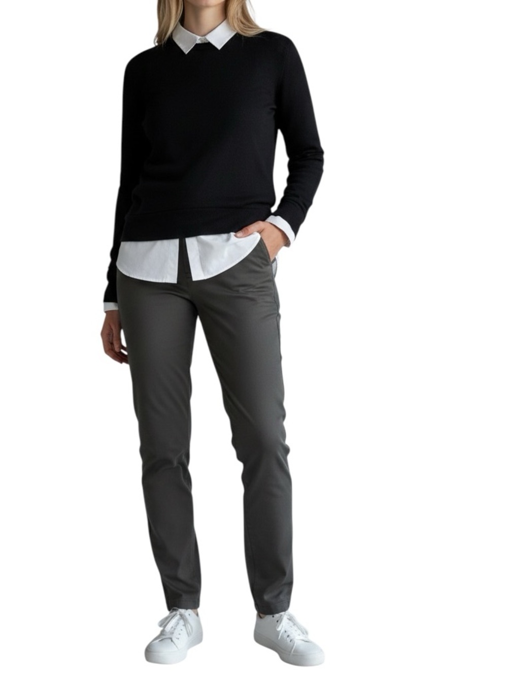 Kit & Ace grey slim fit high waist lightweight pants Sz 10 excellent condition